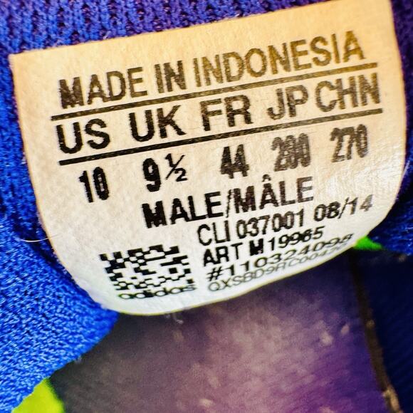 Adidas Freefootball Speedtrick FF Green/Blue Trick Soccer Shoes Men Size 10 - Picture 7 of 9